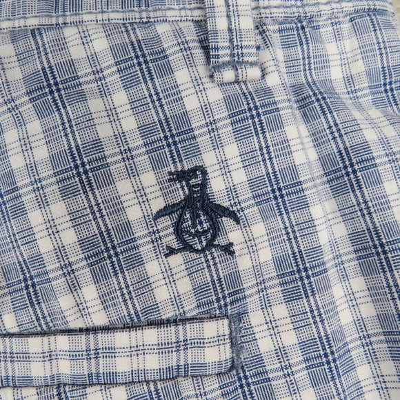 Original Penguin* Men's 1.5" Belt Loop Multipocketed‎ Plaid Shorts~ Size 30W - Picture 5 of 11